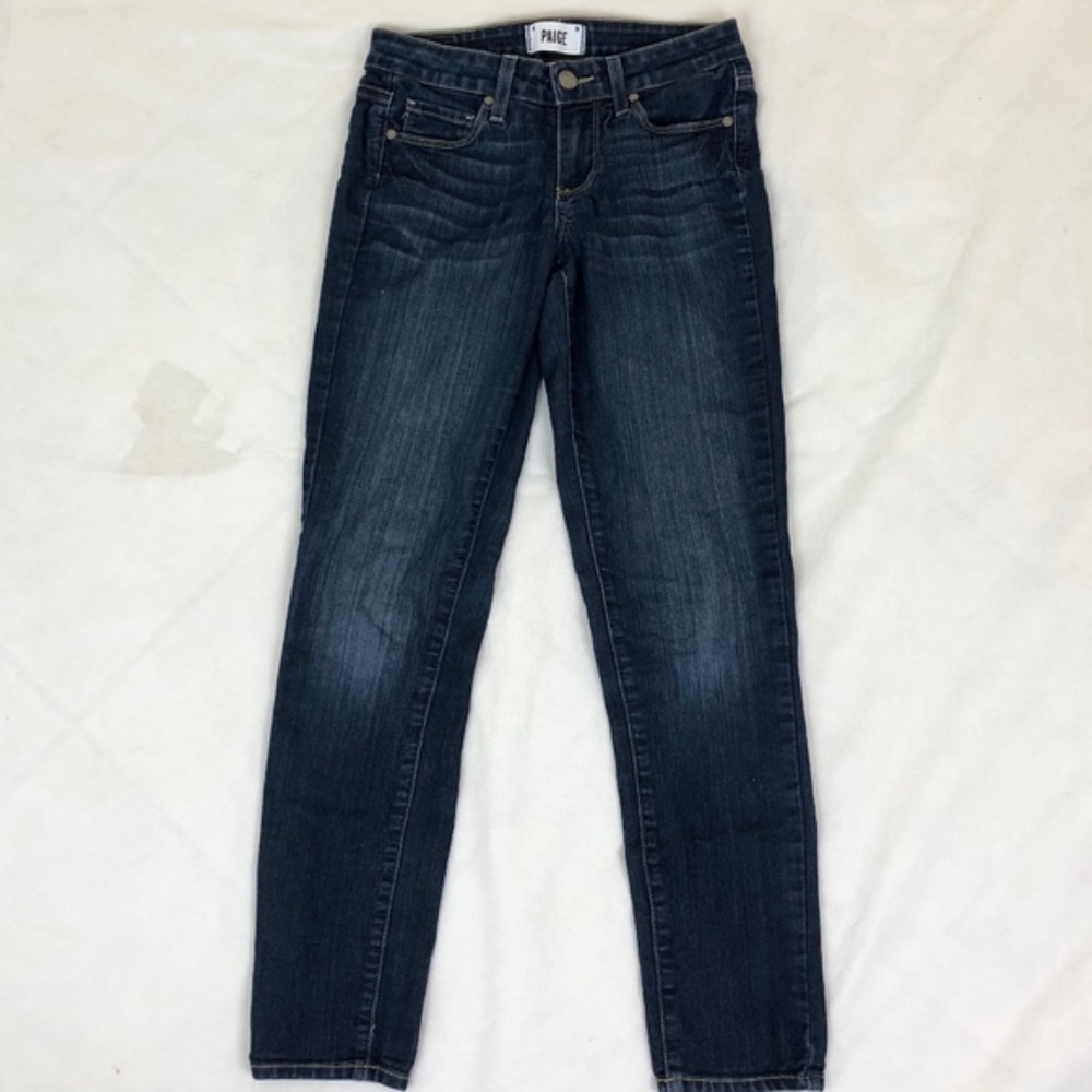 PAIGE Kylie Crop Dark Wash Stretch Jeans size 24